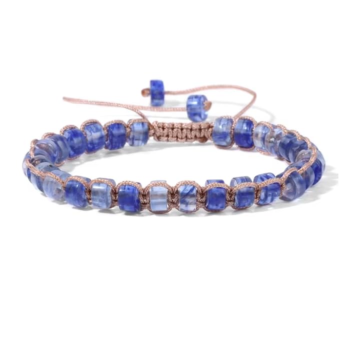 LLXYWJ Buntes 7 Chakra Armband Damen Herren Naturstein Tigerauge Rosenquarz Perlen Armband Armbänder