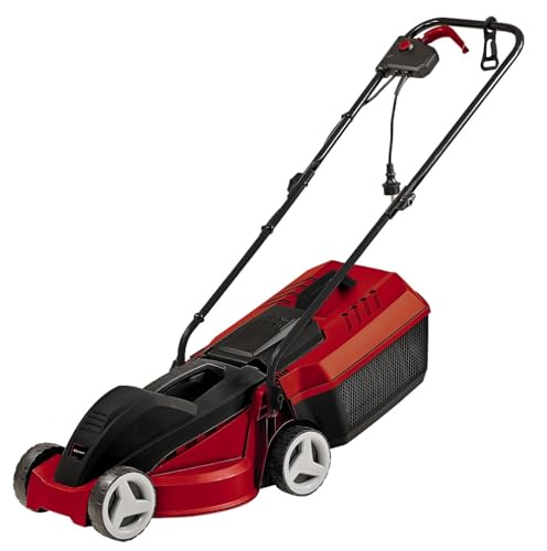 Einhell GCEM1030 Cortacésped eléctrico, 1000 V, 3 niveles, hasta 300m² de jardín, 25L de capacidad de bolsa, Rojo