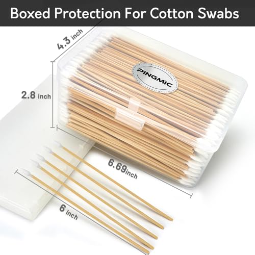 Image of 500PCS 6-inch Gun Cleaning Cotton Swabs with Storage Box