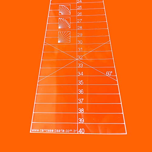 Régua Patchwork 10 graus de 40cm Cristal