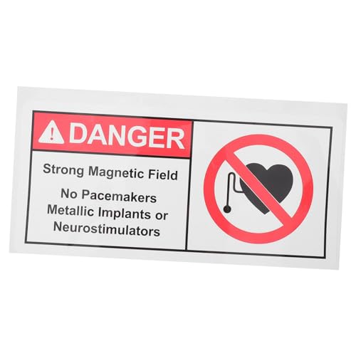 ARTSEWPLY Pegatina de Advertencia Campo Magnético Fuerte Autoadhesiva Señal Seguridad Hospitalaria para Superficies Interiores Exteriores