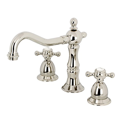 Amazon Crazy 🔥 Deals Kingston Brass KS1976BX Heritage Widespread Bathroom Faucet, Polished Nickel 50% Off Discount Kingston Brass KS1976BX Heritage Widespread Bathroom Faucet, Polished Nickel