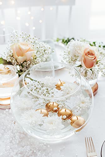 Bougies flottantes dorées Partydeco déco de table anniversaire - 5