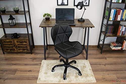 Image of Amazon Brand - Umi Height-Adjustable Faux Leather Office Study Desk Chair for Salon, Spa, in Black Color