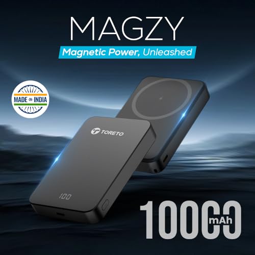 Image of Toreto Magzy 10000mAh MagSafe Magnetic Power Bank with LED Digital Display