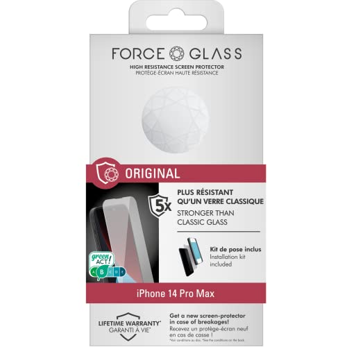 Protège écran iPhone 14 Pro Max Original Garanti à vie Force Glass