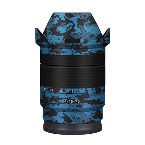 Autocollant vinyle Sony E 16-70mm F4 ZA film bleu nuit