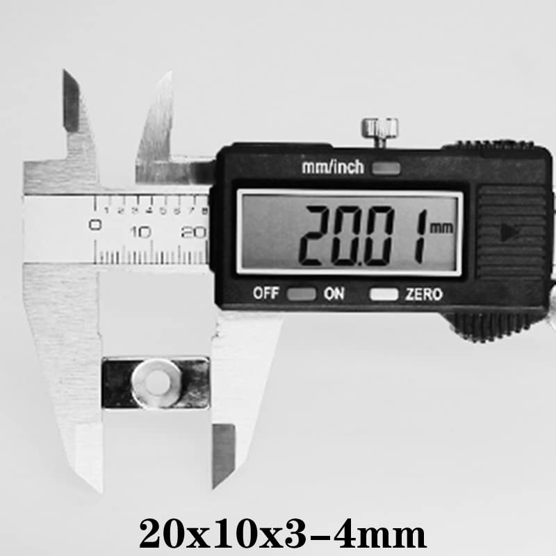 5~100PCS 20x10x3-4 Block 4mm Hole Bulk Sheet 20x10x3mm-4mm Permanent NdFeB 20 * 10 * 3-4 mm Magnet(20PCS)