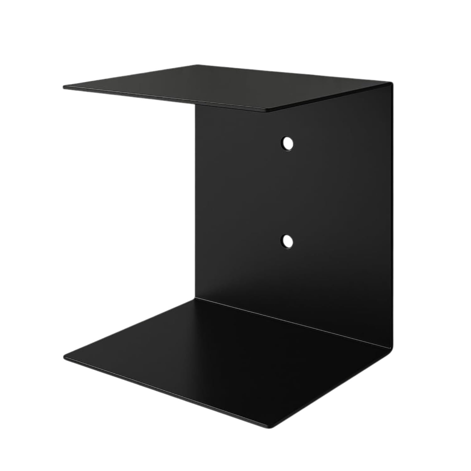 u-shape wall mounted metal book shelf (single piece) - wall mount metal u shape shelf book cd dvd storage display bookcase - hanging floating wall mount display u shape wall shelf - black