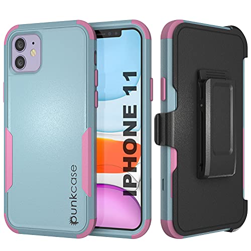 Punkcase for iPhone 11 Belt Clip Holster Case [Patron Series] 4-1 Rugged & Protective Multilayer Phone Cover W/Integrated Kickstand for iPhone 11 (5.8