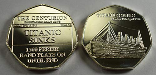 THE COMMEMORATIVE COIN COMPANY LTD RMS TITANIC SINKS 1913 Silver Commemorative Coin 20TH CENTURY NEWS 'THE CENTURION' SERIES Albums/50p Coin Hunt Collectors