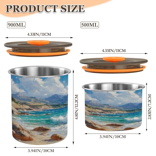 Lata Hermética para Café de Acero Inoxidable 500ml miniatura 2