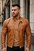 Men’s Leather Jacket Classic Biker Style Motorcycle Coat Fit Fashion Outerwear for Casual, Travel & Work Lightweight Fall & Winter Jackets for Men (US, Alpha, XX-Large, Regular, Regular, Khaki)