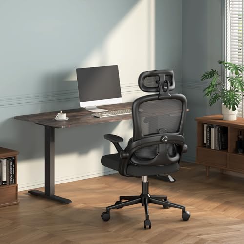 SIHOO M102C Ergonomic Office Chair, High Back Desk Chair with 3D Armrests, Up&Down Lumbar Support, Swivel Computer Task Chair with Adjustable 2D Headrest, Tilt Function,Black image 6