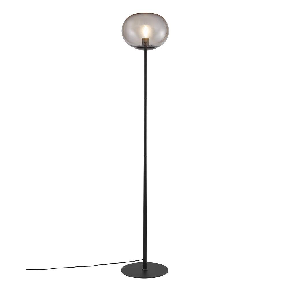 Nordlux Black Alton Floor Lamp Glass Livingroom E27 Switch