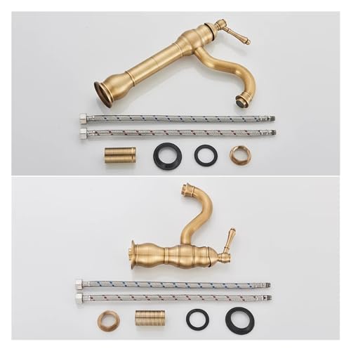 Robinet mitigeur laiton installation comptoir évier Brushed High - 6