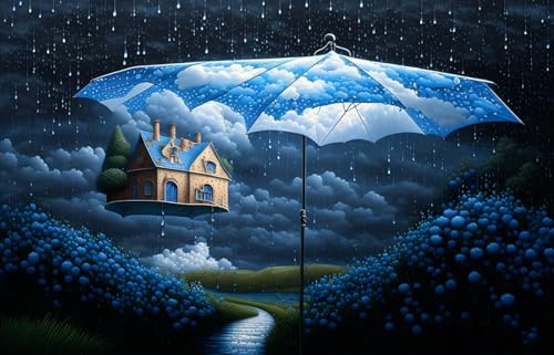 Poster mural Meechi pour habiller un mur vide toile paysage nuages blancs 50x70