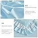 Shxime 4 Pieces Double Layer Toddler Bedding Set - Baby Blue & White Ruffle Fringe 4 Pieces Toddler Bed Set - 1 Comforter + 1 Fitted Sheet +1 Flat Sheet +1 Pillowcase for Baby Boys and Girls Baby Blue