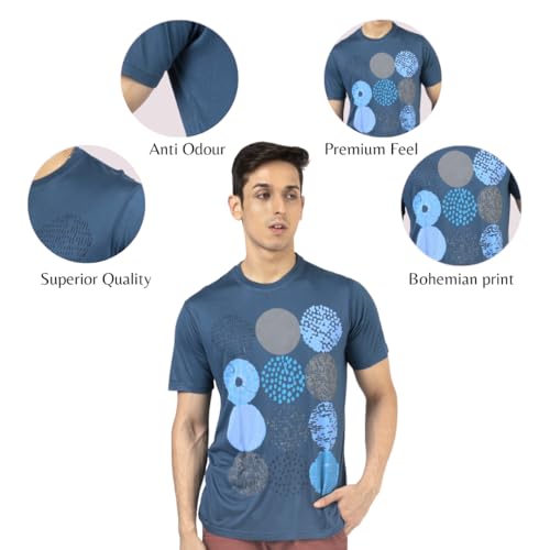 Image of 3rd Planet Men's Round Neck Half Sleeve 100% Bamboo Athleisure Regular Fit T-Shirt