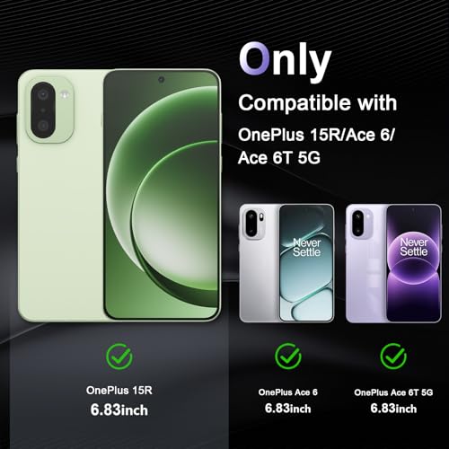 Image of Case for OnePlus 15R 5G, Military Grade Drop Protection Phone Case, Yellowing Resistant, Anti-Scratch Hard PC Back, Shockproof Hard Ultra-Thin Protective Cover, Clear