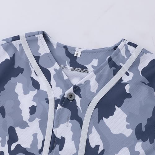 Image of Boys Camouflage Short Sleeve T-Shirt and Shorts Set 2 Piece Summer Camo Baseball Clothes Outfit for Kids Ages 2-14