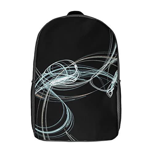Sac à dos d'école 17 pouces noir pour enfants et adolescents