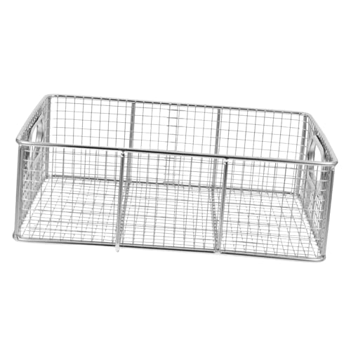 Alipis Frittierkorb Edelstahl Snackkorb Mit Griff Rechteckiger Edelstahl Frittierbehälter Für Pommes Frites Und Hähnchen Hitzebeständig Und Wiederverwendbar