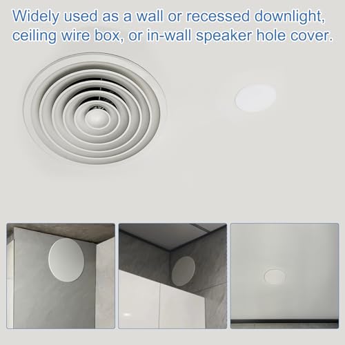 Placa de cubierta de agujero de techo con resorte 185 mm panel decorativo blanco 8
