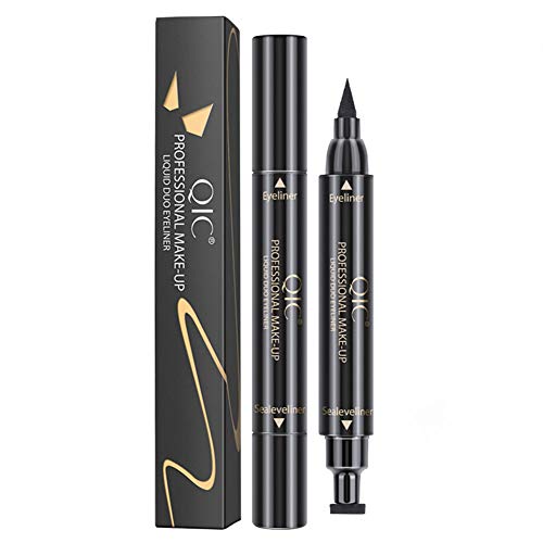 Double-Headed Seal Eyeliner, Seal Liquid Eyeliner Waterproof Triangle Eyeliner