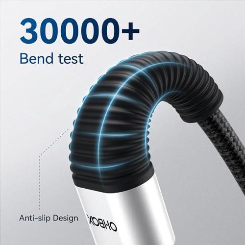 Image of USB C to USB C Cable 6FT 2Pack, 100W Type C Charger Fast Charging Cord Braided, USBC Cable for iPhone 17 Pro Max 16 15 Series, iPad, Samsung Galaxy, Google Pixel, Moto, TCL, LG Phones