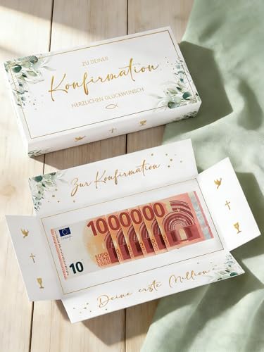 Geldgeschenk Konfirmation Geschenkbox Erste Million Konfirmation Geschenk für Mädchen Jungen-Herzlichen Glückwunsch