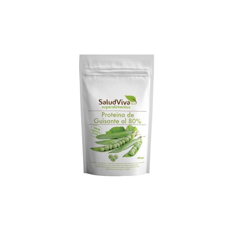 Proteína de Guisante 80% Bio Salud Viva 250g | Aislado Vegetal en Polvo | Alto Contenido en Proteína | Vegano, Sin Gluten, Sin Lactosa