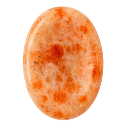 Image of Certified Sunstone Crystal Thumb Worry Pebbles Stones for Stress Relief