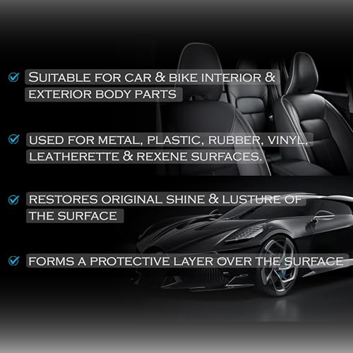 Image of CAR SAAZ Car & Bike Care Kit (10 Items) | Exterior Polish, Dashboard Polish, Shampoo, Upholstery Cleaner, Tyre Shiner 100 ML Each, 4 Applicators & Cloth | Interior & Exterior Cleaning & Shine Pack