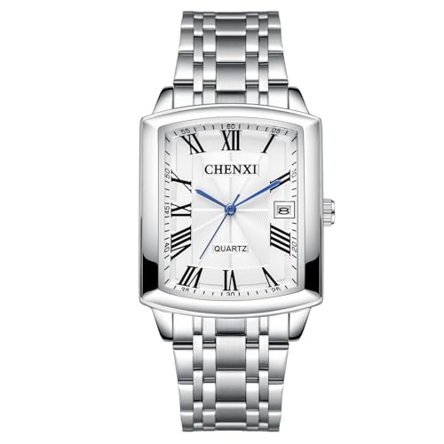Montre à quartz avec cadran carré en acier inoxydable étanche OIDEA pour couple
