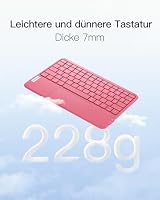 Inateck ultradünne Tablet-Tastatur mit Touchpad, 3 Bluetooth-Kanäle – Ansicht 3