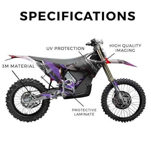 Image of Stark Varg MX 2023-2025 Graphics Kit Wrap - Grunge Star Purple - Varg MX Skin - Premium 3M Vinyl Protective Wrap Decal Cover - Easy to Apply | Crafted in The USA by MightySkins