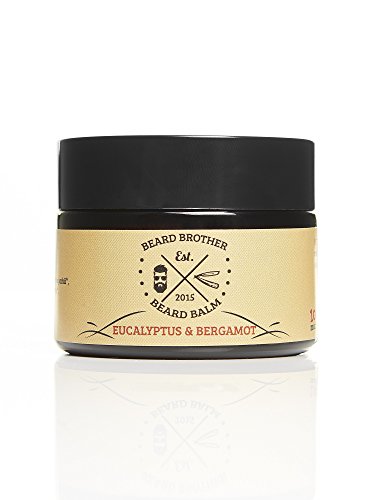 Beard Brother EUKALYPTUS-BERGAMOTTE Bartbalsam (50g) | 100% natürlich | Bart Balm macht Bärte geschmeidig | Bartpomade formt abstehende Barthaare (mittlerer Halt) | Bartpflege für Männer mit Vollbart Cover