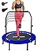 Kanchimi Faltbar Mini Fitness Indoor Exercise Workout Rebounder Sport Trampolin mit Griff (Blau, 40 inch（101.6 cm）)