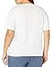 The Drop Women's Lydia Short Sleeve Loose Drop Shoulder Jersey T-Shirt , White, XXL