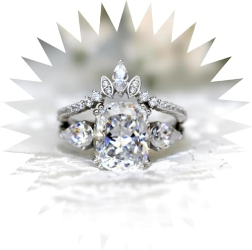 Bague zircon femme ne ternit pas anneau couronne de bal