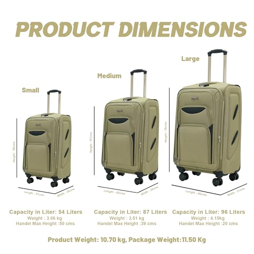 Image of AMERICAN TRAVELLER Embossed Trolley Bag | Lock & Telescopic Handle | Cabin, Medium, Large, 18% Expandable, 360 Dual Disc Spinner Wheels, Lock & Telescopic Handle