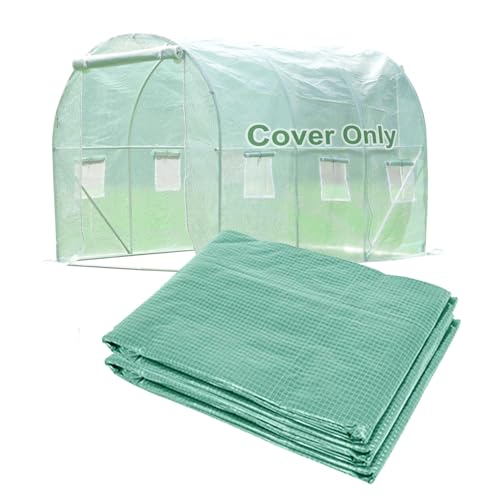 BPS Greenhouse Replacement Cover 10 x 7 x 7 Large Walk in Tunnel Outdoor Plant Gardening Greenhouse Spare Parts Cover (Only Cover)