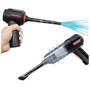 Dellx 3-In-1 Computer Vacuum, Compressed Blower, Portable Handheld Vacuum Cleaner Cordless Rechargeable