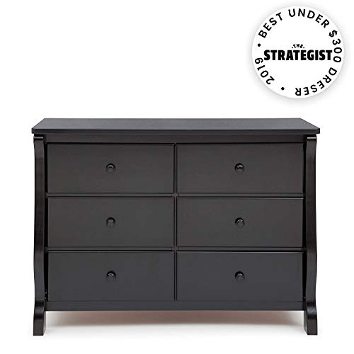 Delta Children Universal 6 Drawer Dresser, Greenguard Gold Certified, Black #TOP29