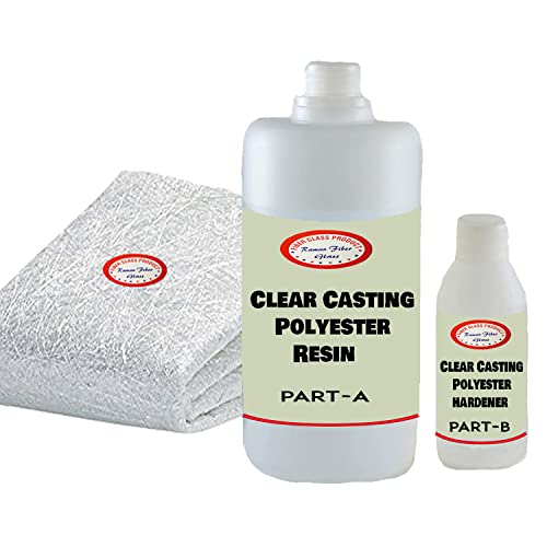 RAMAN FIBER GLASS Fiber Glass Repair Kit | Fiber Sheet | Polyester Resin | All Kit | 500gm