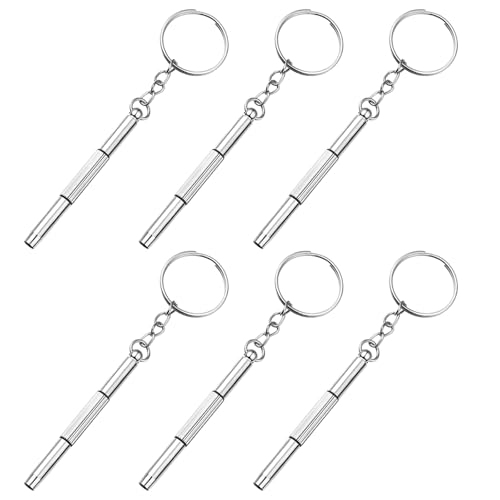XENQITO 6 Piezas 3 en 1 Reparación de Destornillador para Gafas, Destornillador Gafas, Destornillador Gafas Patilla, Precisión Herramienta de mini destornillador para Gafas, Relojes, Joyas