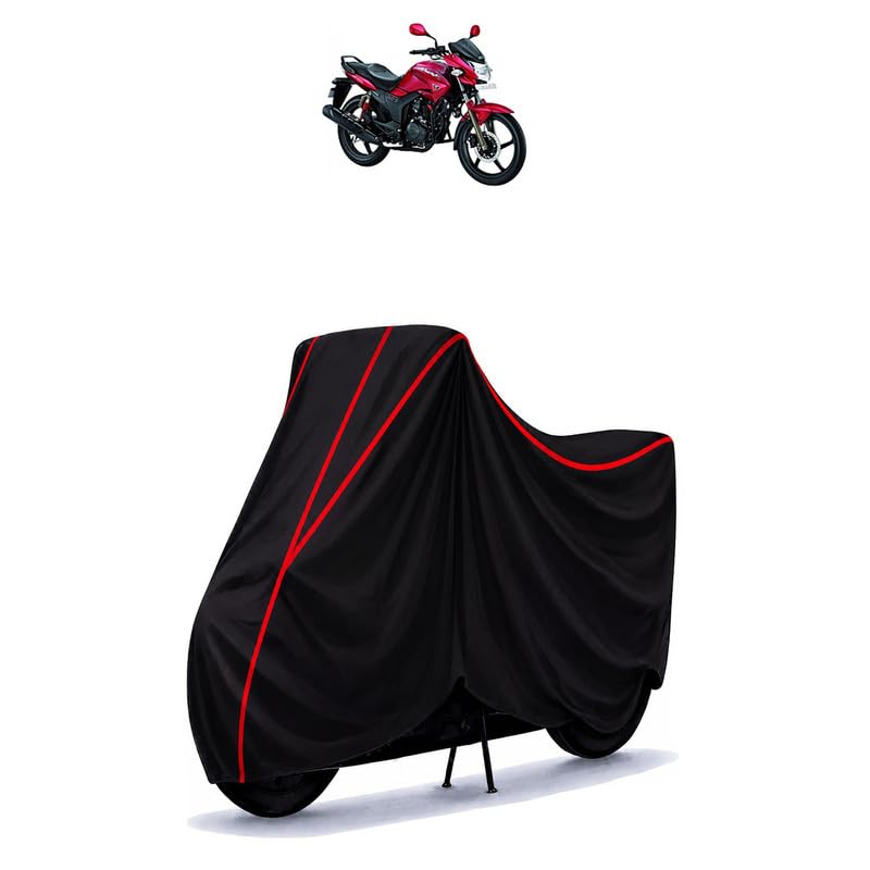 Image of Hero Hunk 150 R Water Resistant Bike Cover for All Motorcycles & Rain | Heavy Duty Taffeta Fabric | UV Protection, Dustproof, Scratchproof | All Weather Two Wheeler Cover with Elastic Bottom