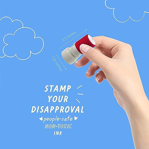 Inky Fingers - 6 Self-Ink Flash Stamp Set, Rude Little Stamps, Funny Office Novelty Stamps, Gag Gift, Pre-Inked, Refillable - Thumbnail 3