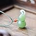 Pendant Necklace,Jade Necklace, Hetian Nephrite Jade Necklace Feng Shui Necklace Calabash/Wu Lou Pendant Lucky Charm Necklace Green Jade Amulet Good Luck Necklace Adjustable Talisman Meditation Women